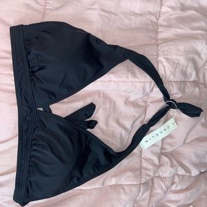 very lightweight black bikini top, think padding